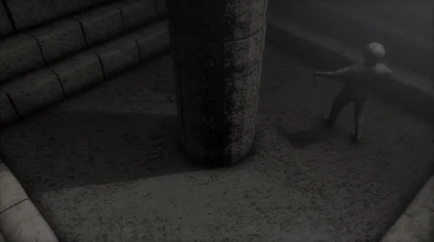 A mummy trapped in underground chamber Видео 64125754