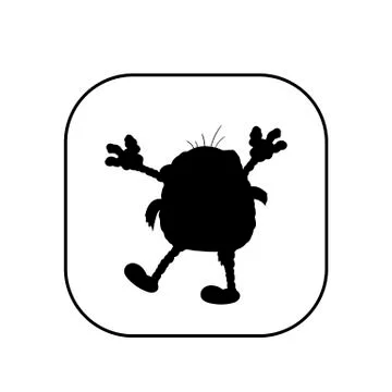 Mummy - vector logo icon for web. black on white. Minimalistic cartoon style. Stock Illustration