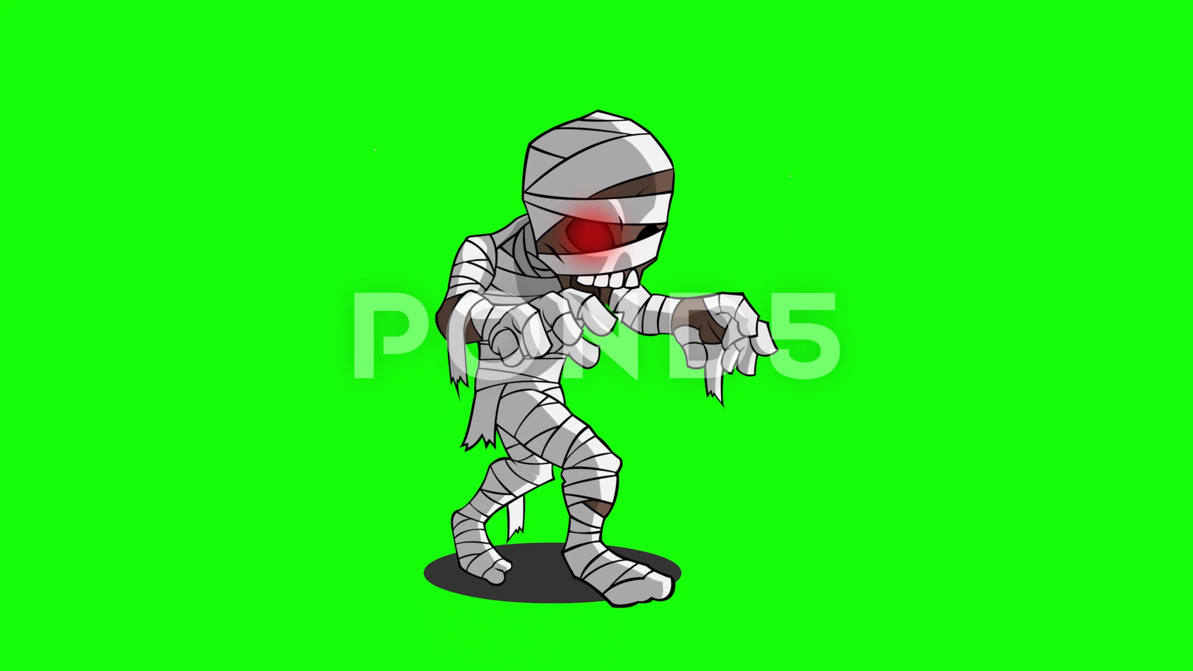 Mummy Walk with Honted Red Eyes, green b... | Stock Video | Pond5