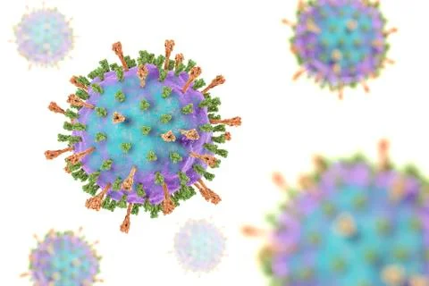 Mumps virus illustration Stock Illustration