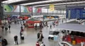 Munchen Hauptbahnhof Munich Central Train Station Main Hall People Commuting Day HD Footage