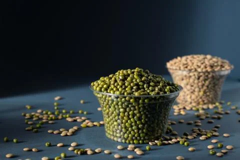 Mung bean side view Stock Photos