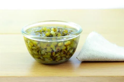 Mung beans in light syrup Stock Photos