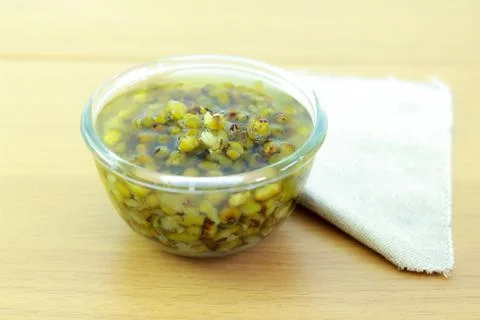 Mung beans in light syrup Foto stock