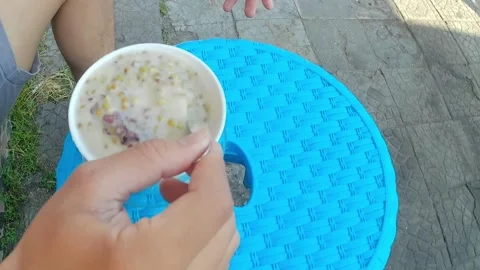 Mung beans porridge Stock Footage 242528273