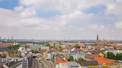 Munic Rooftop Timelapse Stock Footage 52803768