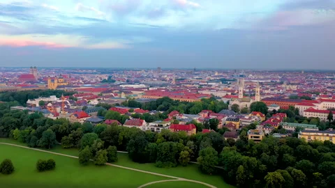 Munich aerial drone video Video stock 138540741