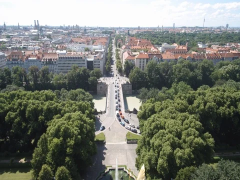 Munich Aerial video Stock Footage 69494433