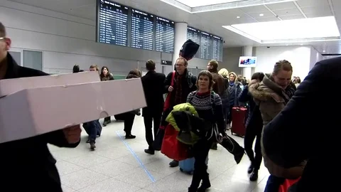 Munich airport arrival Vídeo Stock 72249409