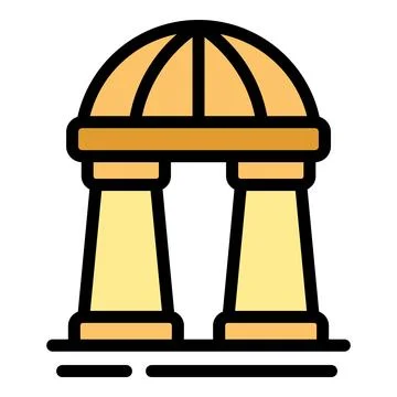 Munich arch icon vector flat Ilustración de archivo