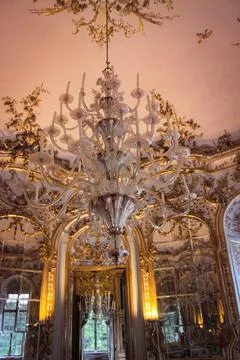 Munich, Bavaria, Germany - August 30, 2018: interiors of the hunting lodges i Illustrazione stock