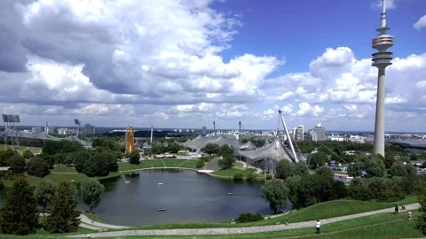 Munich bavariya Olympic park Video stock 271347291