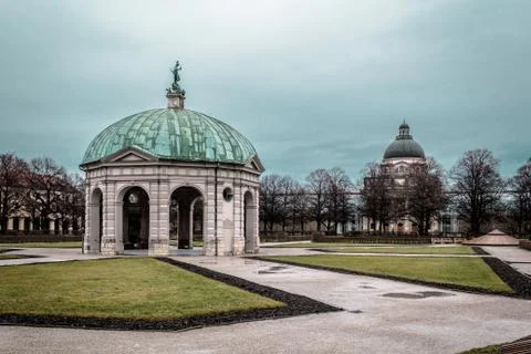 Munich building and trees Stock Photos