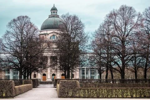Munich building and trees Stock Photos