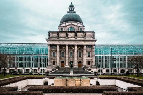 Munich building and trees Stock Photos