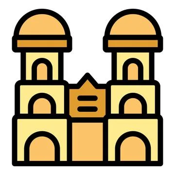 Munich building icon vector flat Ilustración de archivo