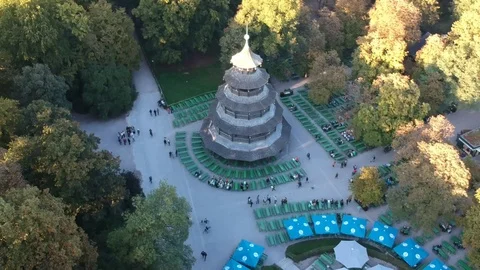 Munich Chinesischer Turm Stock Footage 97681885