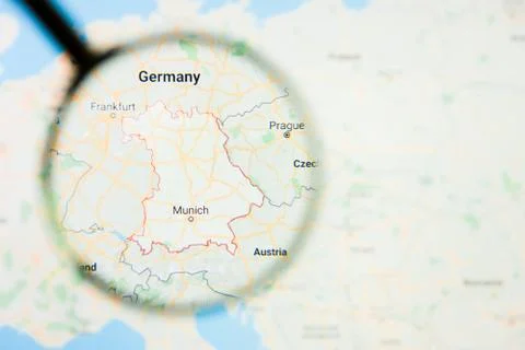 Munich city in Germany, Bavaria visualization illustrative concept on display Stock Photos