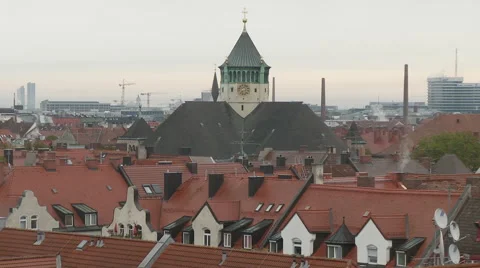 Munich City Rooftops Vídeos de archivo 43665692