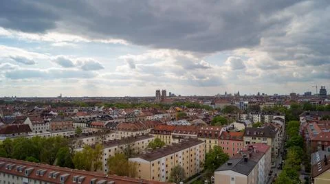 Munich city rooftops Stock Photos
