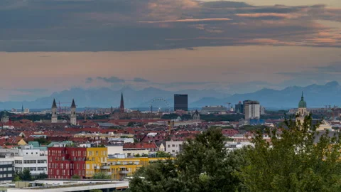 Munich cityscape timelapse 動画素材 138540869