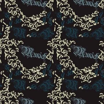 Munich creative pattern Illustrazione stock