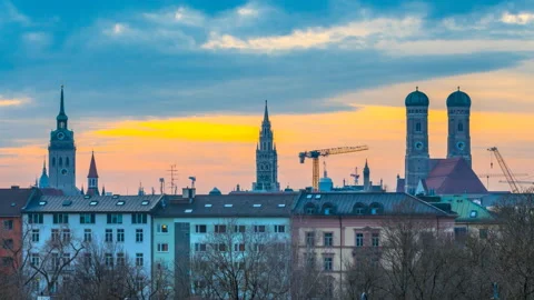 Munich downtown time lapse 4k 스톡 동영상 149078692