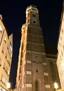 Munich in the evening lights. Foto stock