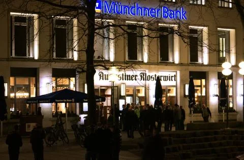 Munich in the evening lights. Stock Photos