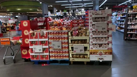 Munich, Germany, 14th of September 2022, many christmas sweets in a supermarket. Stock Footage 209868352