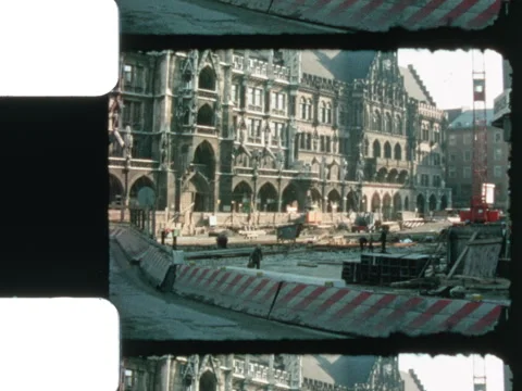 Munich Germany 1968 Marienplatz Constructing Subway 2 Stock Footage 306833449