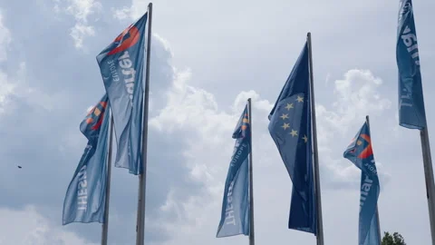 Munich Germany 23 June 2026 The smarter E Europe Flags Stock Footage 337971214