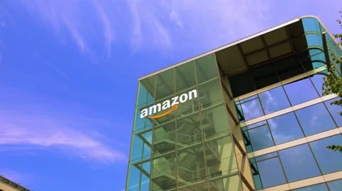 Munich ,Germany  - Amazon building in Munich.  Video stock 56347125