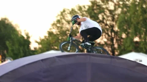 Munich, Germany - Aug 11, 2022: BMX Freestyle European Championsships Stock Footage 211703406