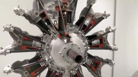 Munich, Germany, August 25, 2024: Steampunk Engine Display Vídeos de archivo 295885722