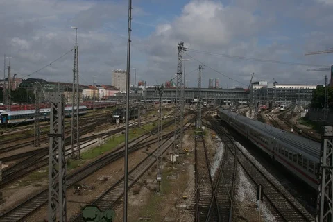 Munich, Germany. Central Station. Timelapse Video stock 109620384