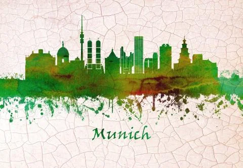 Munich Germany skyline Ilustración de archivo