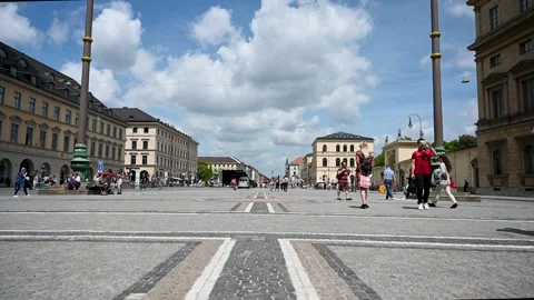 Munich, Germany: Time lapse of a people walking in the city. Stock Footage 308630265