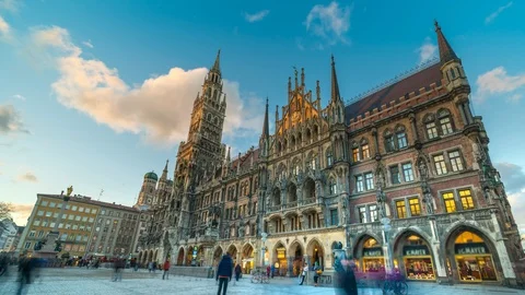 Munich Germany timelapse hyperlapse video in 4k Видео 102217360