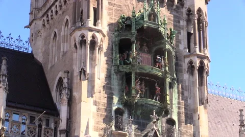 Munich Glockenspiel Germany Video stock 57467477