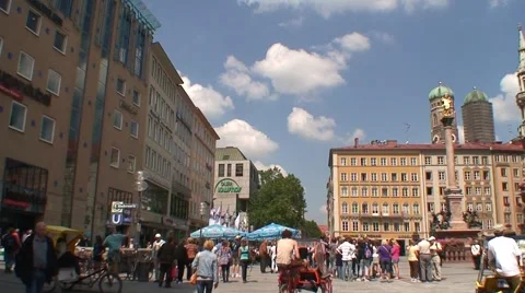 Munich Marienplatz 스톡 동영상 1062088