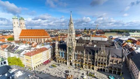 Munich marienplatz sqaure Видео 127318395