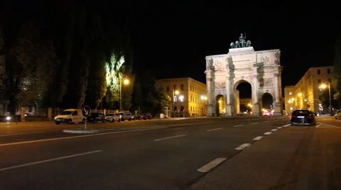 Munich at Night Stock Footage 50483733