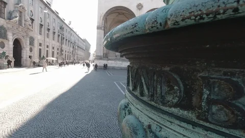 Munich Odeonplatz reveal Stock Footage 126363513