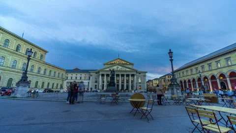 Munich Opera House and Max-Joseph-Platz square National Theatre, Bayerische Stock Footage 222926255
