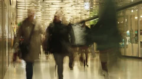 Munich shopping mall timelapse Stock Footage 9319554