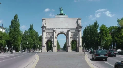 Munich Siegestor 库存影片 8688819