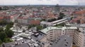 Munich Skyline Aerial View Establishing Shot Old Town House Roof Viktualienmarkt HD Footage