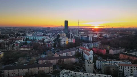 Munich skyline aerial view Stockbeeldmateriaal 108064162