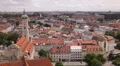 Munich Skyline Aerial View Panoramic Establishing Shot Residential Houses Roofs HD Footage